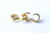 Gold 8 Shaped Chain Cord Clasps Findings 4x8mm Set of 100 A8163