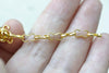 Gold 8 Shaped Chain Cord Clasps Findings 4x8mm Set of 100 A8163