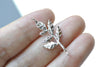 Silver Tree Connectors Charms Open Loops 15x30mm Set of 6 A8166