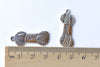 Yarn Bundle Charms Antique Silver Flat Pendant Set of 20 A8171