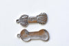 Yarn Bundle Charms Antique Silver Flat Pendant Set of 20 A8171