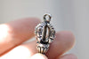 Vajra Dorje Cross Buddhism Antique Silver Pendants Set of 4 A8173
