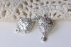 Antique Silver Hot Air Balloon Charms 16x30mm Set of 10 A8188