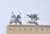 Butterfly Charms Antique Silver Pendants 23x23mm Set of 10 A8189