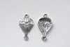 Antique Silver Hot Air Balloon Charms 16x30mm Set of 10 A8188