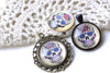 Skull Photo Glass Cabochon Dome Round Cameo 25mm Set of 5 A8201