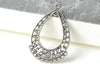 Antique Silver S Shaped Teardrop Chandelier Earring Set of 10 A8202