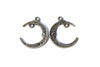 20 pcs Moon Face Connectors Antique Bronze Crescent Charms A8224