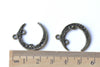 20 pcs Moon Face Connectors Antique Bronze Crescent Charms A8224