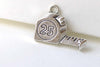 Antique Silver Tape Measure Charms Pendants 16x23mm Set of 20 A8225