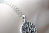 Oval Tree Ring Antique Silver Pendants Charms 27x27mm Set of 10 A8228