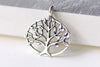 Oval Tree Ring Antique Silver Pendants Charms 27x27mm Set of 10 A8228