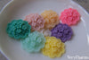 Resin Round Flower Bundle Cameo Cabochon 20mm Flat Back