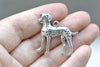 SALE Antique Silver Dalmatian Dog Charms 28x29mm Set of 10 A8229