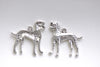 SALE Antique Silver Dalmatian Dog Charms 28x29mm Set of 10 A8229