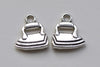 Antique Silver IRON Charms 16x17mm Set of 10 A8232