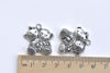 SALE Antique Silver Toy Bear Charms Pendants 25x26mm Set of 10 A8237