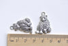 Antique Silver Sitting Bear Charms 20x26mm Set of 10 A8238
