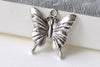 Butterfly Charms Antique Silver Pendants 23x23mm Set of 10 A8189