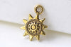 Antique Gold Sun Charms 12x17mm Double Sided Set of 30 A8239