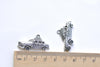 Antique Silver I love NY Taxi Cab Charms 17x33mm Set of 10 A8241