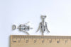 Antique Silver Corkscrew Wine Opener Charms 17x26mm Set of 10 A8242