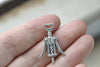 Antique Silver Corkscrew Wine Opener Charms 17x26mm Set of 10 A8242