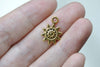 Antique Gold Sun Charms 12x17mm Double Sided Set of 30 A8239