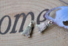 Metal Tassel Charms Antique Silver Finish 12x21mm Set of 20 A8244
