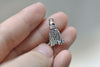 Metal Tassel Charms Antique Silver Finish 12x21mm Set of 20 A8244
