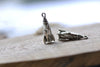 10 pcs Rocket Ship Charms Antique Silver Star Missile Pendant A8246
