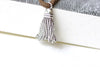 Metal Tassel Charms Antique Silver Finish 12x21mm Set of 20 A8244