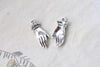 Antique Silver Elegant Lady Hand Charms 10x26mm Set of 20 A8254