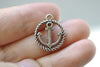 Anchor Ring Charms Antique Silver Nautical Pendants Set of 20 A8258