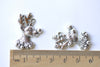 SALE Antique Silver Reindeer Deer Head Charms Pendants Set of 20 A8263