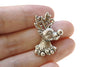 SALE Antique Silver Reindeer Deer Head Charms Pendants Set of 20 A8263