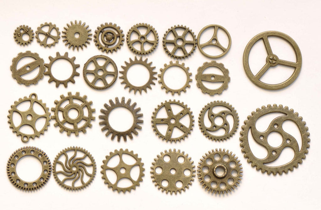 Bulk Gear Watch Movement Antique Bronze Charms Mixed Style A8267