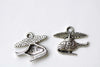 Antique Silver Chopper Helicopter Charms 16x19mm Set of 20 A8271