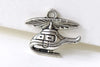 Antique Silver Chopper Helicopter Charms 16x19mm Set of 20 A8271