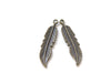 Long Feather Charms Antique Bronze Pendant 11x45mm Set of 10 A8297