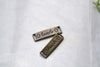 Curved Luck Bracelet Connector Antique Bronze Charms Set of 20 A8303