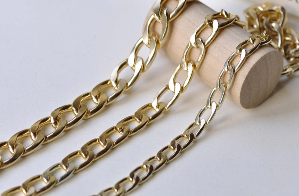 KC Rose Gold Aluminum Curb Chain Flat Unsoldered Links