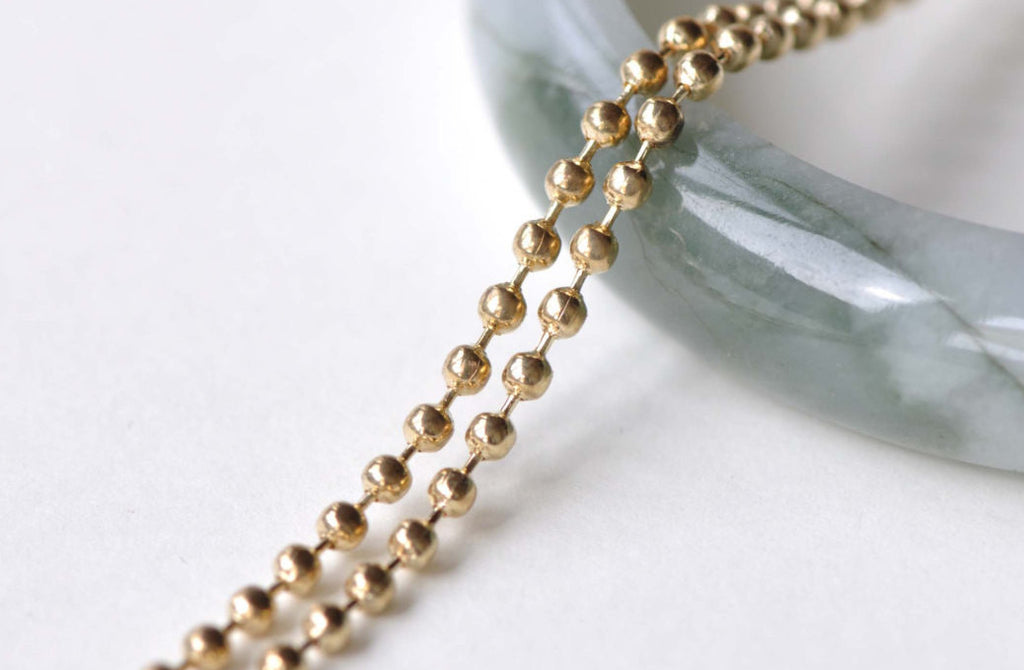 16ft (5m) KC Rose Gold Iron Bead Ball Chain 2.4mm A8308