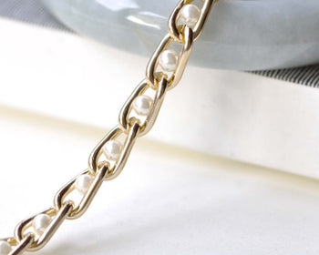 16ft (5m) KC Rose Gold Aluminum Pearl Curb Chain A8316