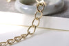 16ft (5m) KC Gold Aluminum Diamond Pattern Oval Chain