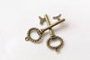 Antique Bronze Coiled Key Charms 20x52mm Set of 10 A8323
