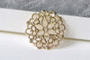 10 pcs Gold Flower Snowflake Connector Charm Embellishment A8342