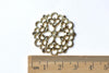 10 pcs Gold Flower Snowflake Connector Charm Embellishment A8342