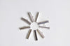 Silver Iron Ribbon Ends Clamps Fasteners Clasps 25mm Set of 50 A8347