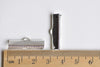 Silver Iron Ribbon Ends Clamps Fasteners Clasps 25mm Set of 50 A8347